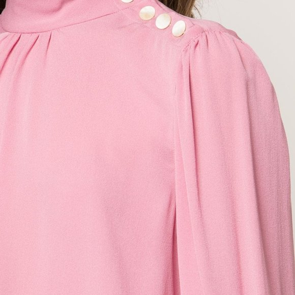 Robert Rodriguez Blush Pink Long Sleeve Blouse - Picture 4 of 5